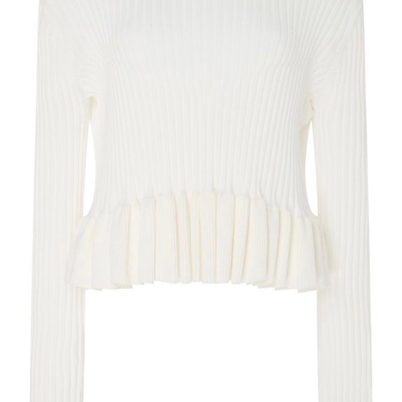 Derek Lam 10 Crosby Ribbed Peplum Top - Picture 3 of 5